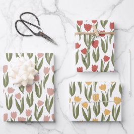 Hoja De Papel De Regalo Tulipanes de primavera