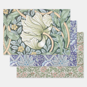 Hoja De Papel De Regalo Tulipanes Pimpernel Arte Botánico de William Morri