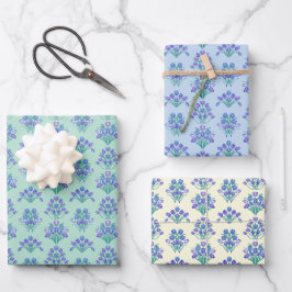 Hoja De Papel De Regalo Tulipanes púrpura acuarelados