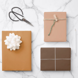Hoja De Papel De Regalo Tumbleweed Toscano marrón liso del Perú 3 tonos