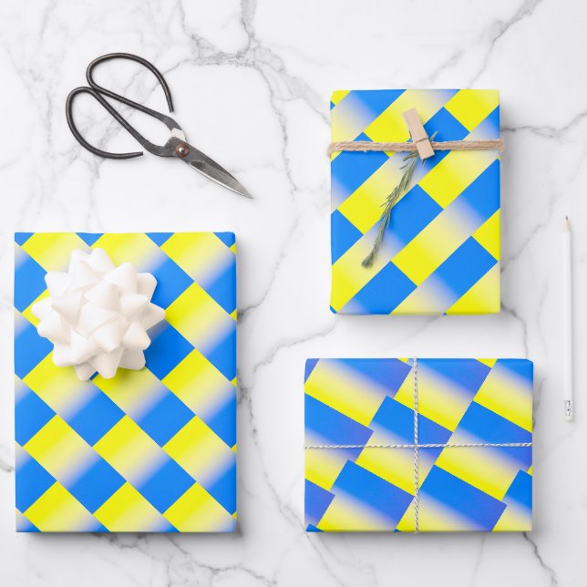 Hoja De Papel De Regalo Ucrania azul y amarillo inspiran paz no guerra (Anverso)