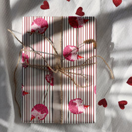 Hoja De Papel De Regalo Un Cumpleaños de un Gatito Rosa Tonto