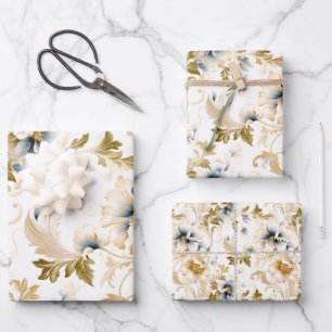 Hoja De Papel De Regalo Un diseño de serie floral de boda 3