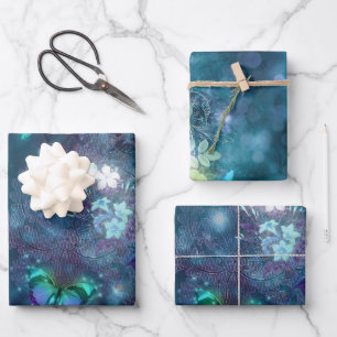 Hoja De Papel De Regalo Un hada en el jardín Serie Diseño 1 