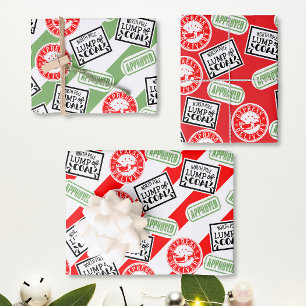 Hoja De Papel De Regalo Un montón de Navidades graciosos del carbón secret