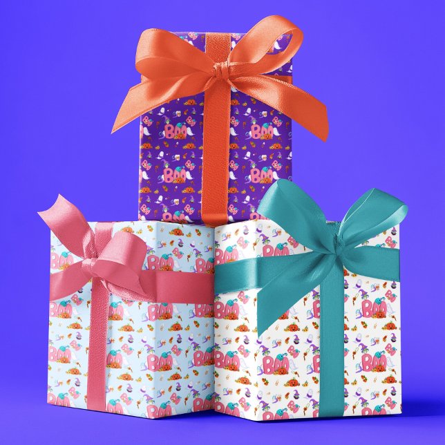 Hoja De Papel De Regalo Un pequeño fantasma, Owl Halloween Baby Shower (Subido por el creador)