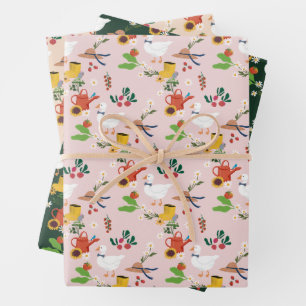 Hoja De Papel De Regalo Un tema del jardín de granjeros de Goose