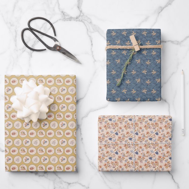 Hoja De Papel De Regalo Una Colección de Insectos Mixtos (Anverso)