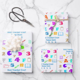 Hoja De Papel De Regalo Una divertida colorida escuela personalizada mejor