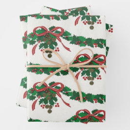 Hoja De Papel De Regalo Una Navidad Muy Vintage