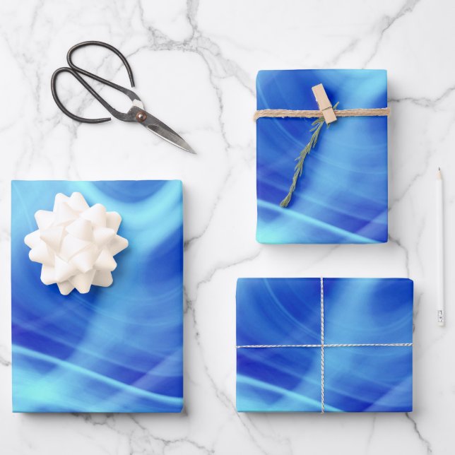Hoja De Papel De Regalo Una Niebla Azul Mística (Anverso)