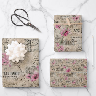 Hoja De Papel De Regalo Una serie de diseño de efímeras francesas 24