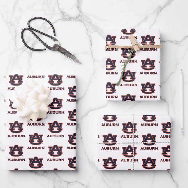Hoja De Papel De Regalo Universidad Auburn | AU Auburn (Anverso)
