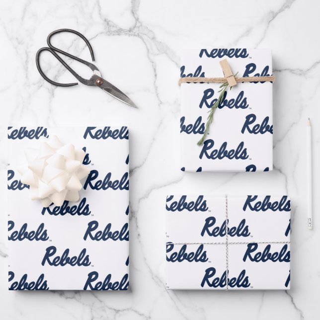 Hoja De Papel De Regalo Universidad de Misisipi | Script Rebels (Anverso)