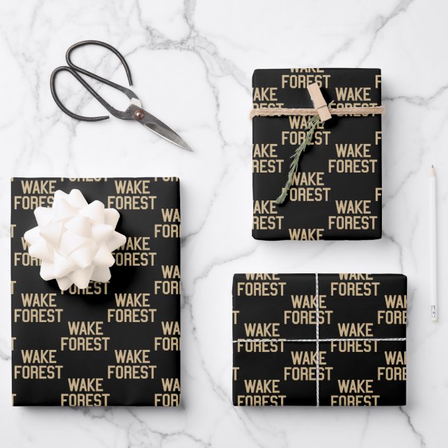 Hoja De Papel De Regalo Universidad Wake Forest | Bosque Wake (Anverso)
