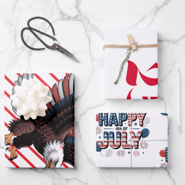 Hoja De Papel De Regalo US 250th Anniversary  (Anverso)