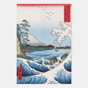 Hoja De Papel De Regalo Utagawa Hiroshige - Mar frente a Satta, Provincia 