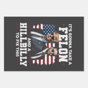 Hoja De Papel De Regalo Va a tomar a felon y a hillly Trump Vance