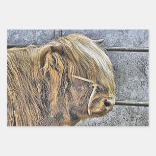 HOJA DE PAPEL DE REGALO VACA