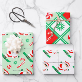 Hoja De Papel De Regalo Vacaciones de esquí regalo de Santa esquí