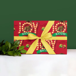 Hoja De Papel De Regalo Vacaciones de navidades | Alegría por el patrón de