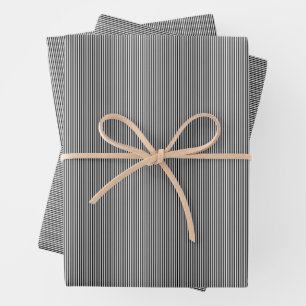Hoja De Papel De Regalo Vacaciones de Navidades simples de rayas blancas y
