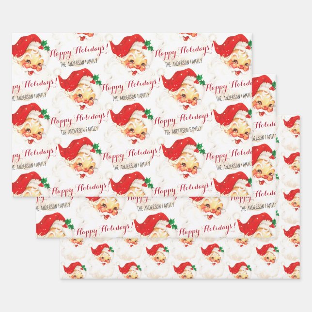 Hoja De Papel De Regalo Vacaciones Felices y Personalizadas (Set)