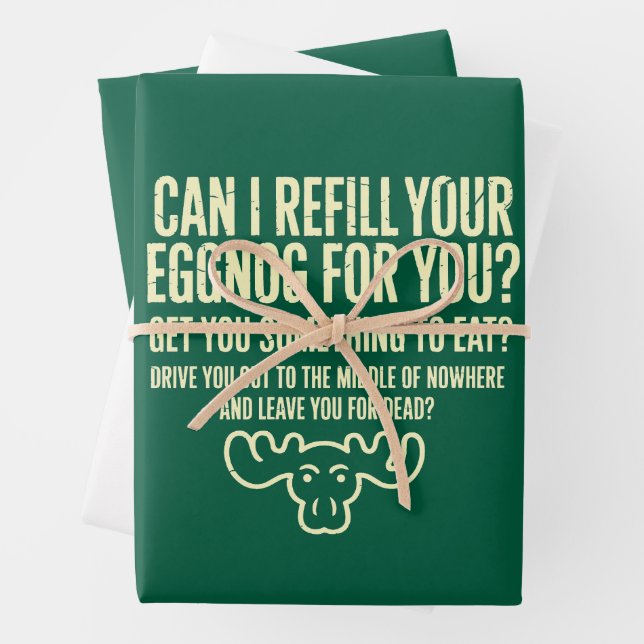 Hoja De Papel De Regalo Vacaciones navideñas puedo rellenar tu huevo por t (In situ)