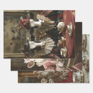 Hoja De Papel De Regalo Vacas de descascarillado Vintage Whimsical Farm Co