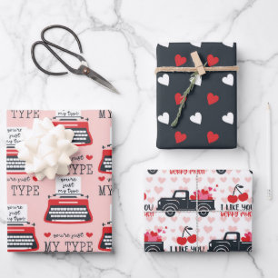 Hoja De Papel De Regalo Valentine Gracioso Cute Sólo Mi Camión Corazón Tip
