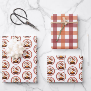 Hoja De Papel De Regalo Vamos a conseguir Firepit - malvavisco y perro cal