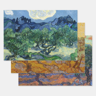 Hoja De Papel De Regalo Van Gogh Los Olivos Paisaje Pintura