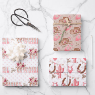 Hoja De Papel De Regalo Vaquera Rosa 