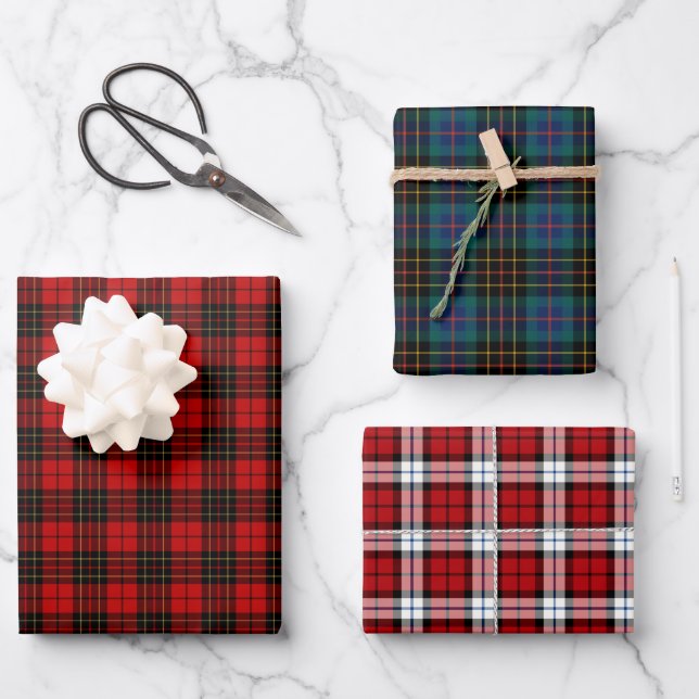 Hoja De Papel De Regalo Variaciones de Clan Brodie Tartan (Anverso)