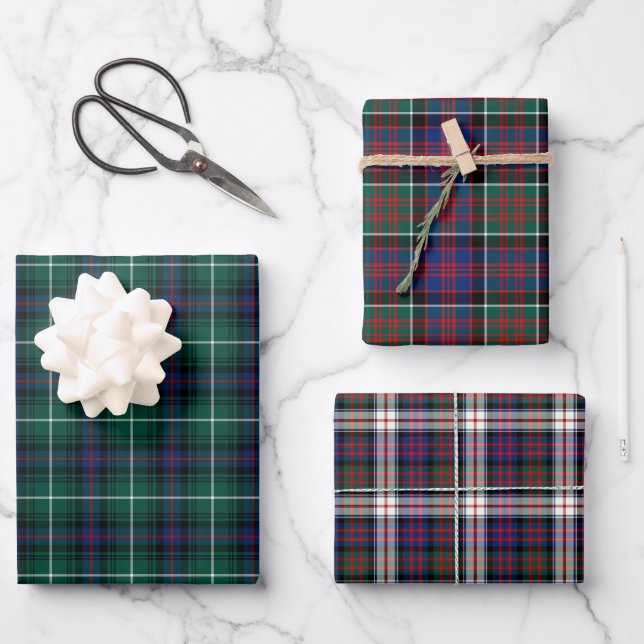 Hoja De Papel De Regalo Variaciones de Clan MacDonald Tartan (Anverso)