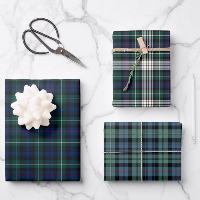 Hoja De Papel De Regalo Variaciones de Clan Mackenzie Tartan (Anverso)