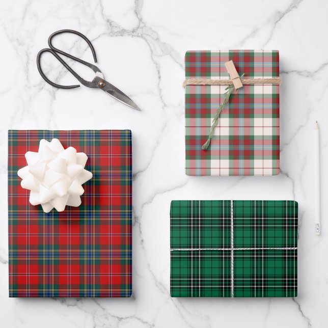 Hoja De Papel De Regalo Variaciones de Clan MacLean Tartan (Anverso)