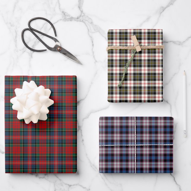 Hoja De Papel De Regalo Variaciones de Clan MacPherson Tartan (Anverso)