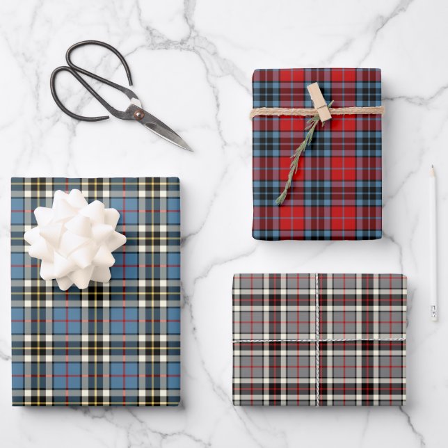Hoja De Papel De Regalo Variaciones de Clan Thompson Tartan (Anverso)