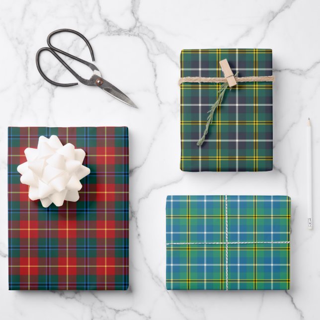 Hoja De Papel De Regalo Variaciones de Clan Turnbull Tartan (Anverso)