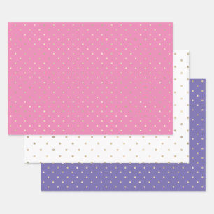 Hoja De Papel De Regalo Variedad de puntos rosados
