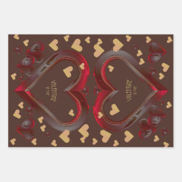 Hoja De Papel De Regalo Variedad de San Valentín