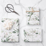 Hoja De Papel De Regalo Vegetación Elegante Rosa suave Foliage de oro<br><div class="desc">Papel de envolvimiento elegante de color verde sabio y rosa dorado</div>