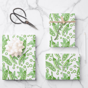 Hoja De Papel De Regalo Vegetales Peas