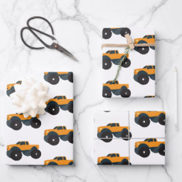 Hoja De Papel De Regalo Vehículo Monster Truck