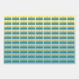 Hoja De Papel De Regalo Velas de Hanukkah 