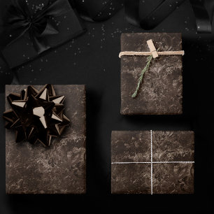 Hoja De Papel De Regalo Velvety Bronze Damask   Grunge barroco marrón