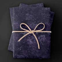 Velvety Midnight Damask | Grunge índigo morado