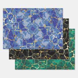 Hoja De Papel De Regalo Vena de Oro Kintsugi