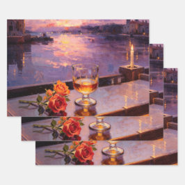 Hoja De Papel De Regalo Venice Sunset Whiskey & Roses
